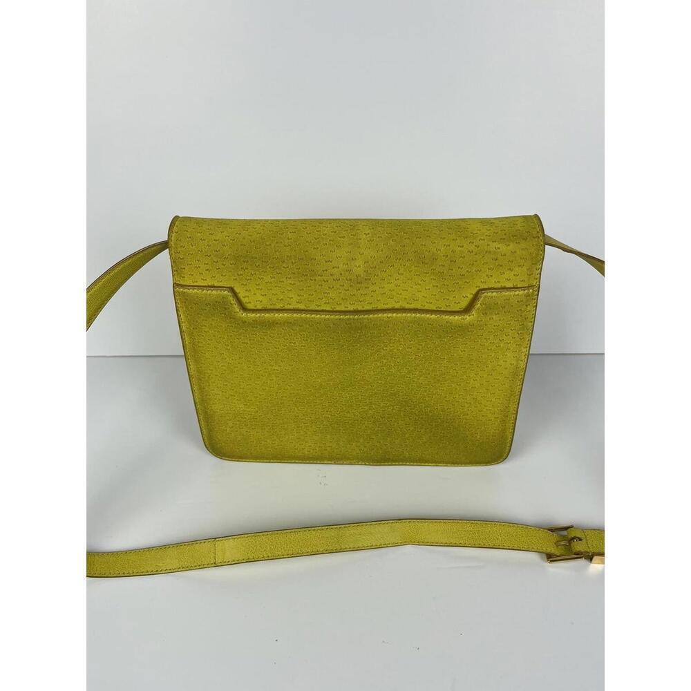 Tom Ford Peccary Suede Chrome Natalia Yellow Shoulder Bag Size Medium - Picture 3 of 13